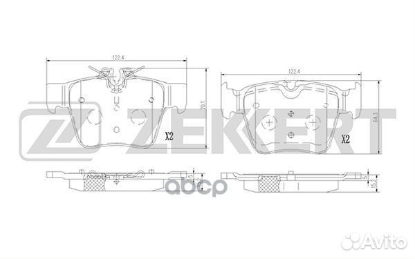 Колодки торм. диск. задн. MB C-Class (205) 15