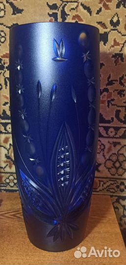 Ваза цветной хрусталь Val St Lambert 1970е