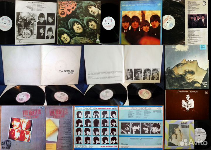 Пластинки гр. Beatles (западного и отеч. произв-ва