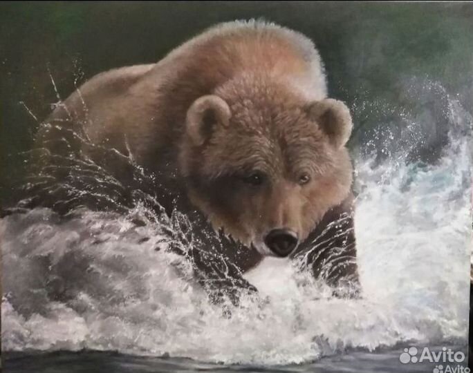Картина,Медведь у воды ''