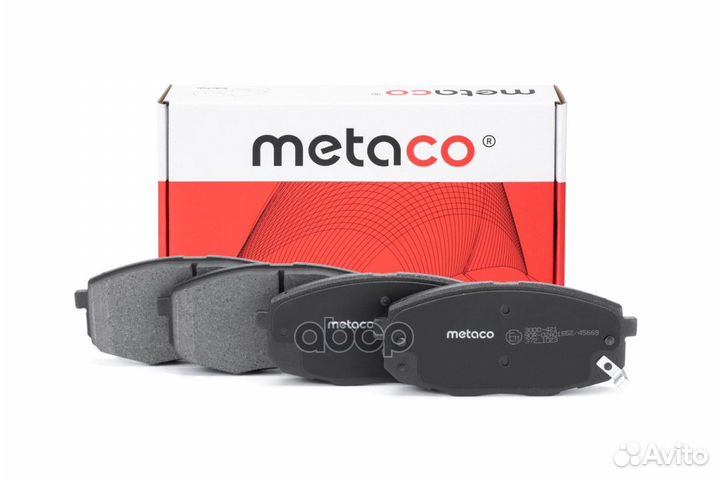 Колодки тормозные передние к-кт 3000-421 metaco