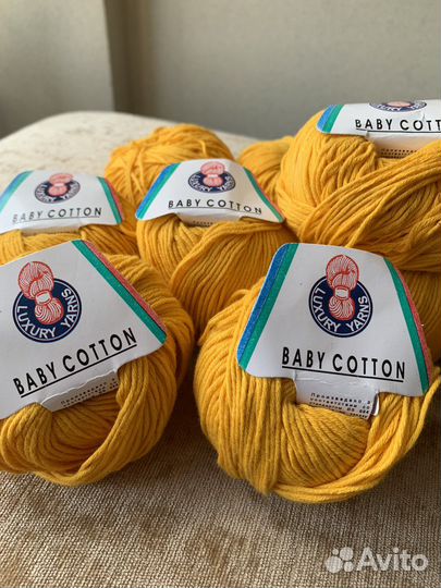 Продано Пряжа Новая Baby Cotton Детская 11 мотков