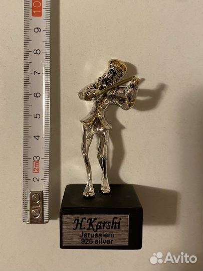 Фигурка скрипача серебряная