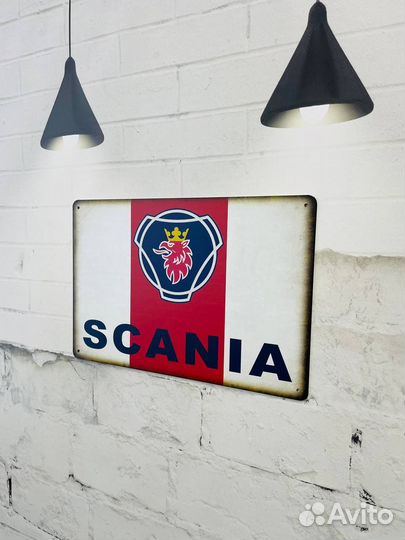 Декор на стену табличка Scania