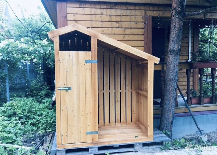 Дровник хозблок для инветаря садовая мебель