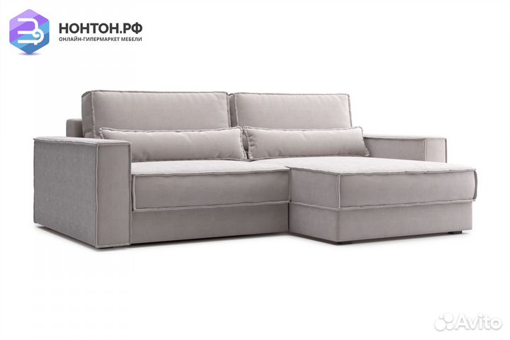 Диван угловой тик-так Сохо бежевый