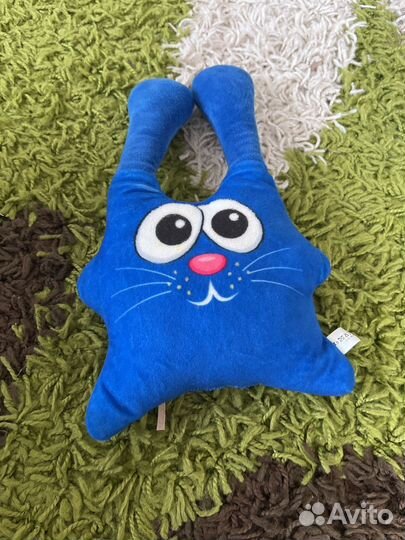 Синий зайчик Плюшевый