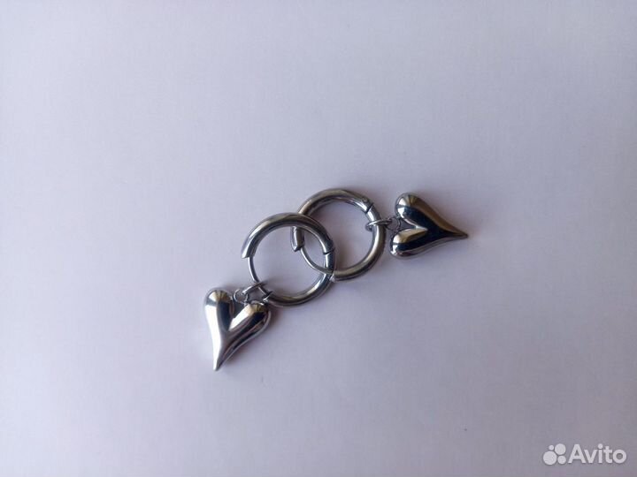 Серьги конго трансформеры сердечки