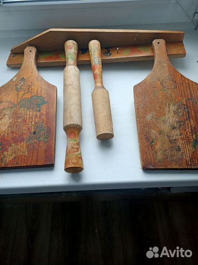 Доски, скалка, толкушка