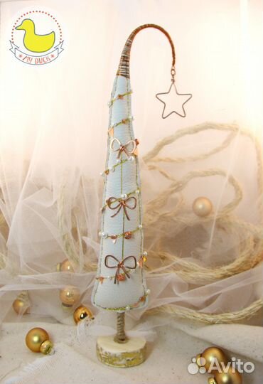 Искусственная елка топиарий. Ручная работа