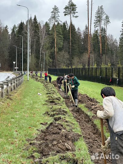 Земляные работы копка в ручную