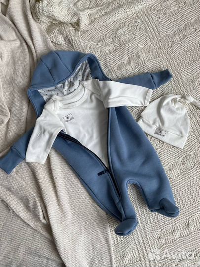 Продам коробку с новой одеждой 0-12 мес