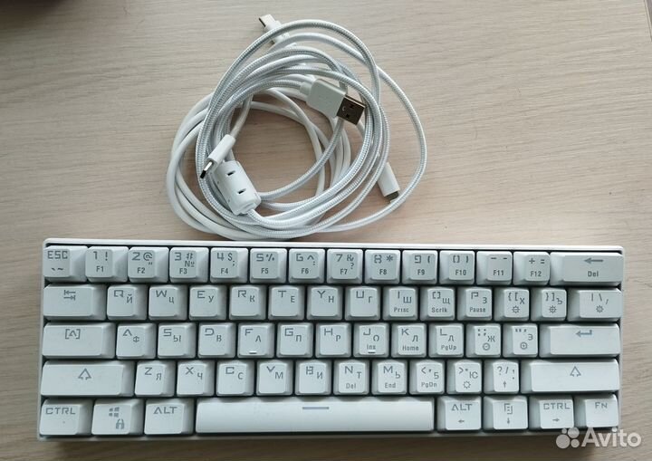 Клавиатура проводная dexp Tanto RGB белая