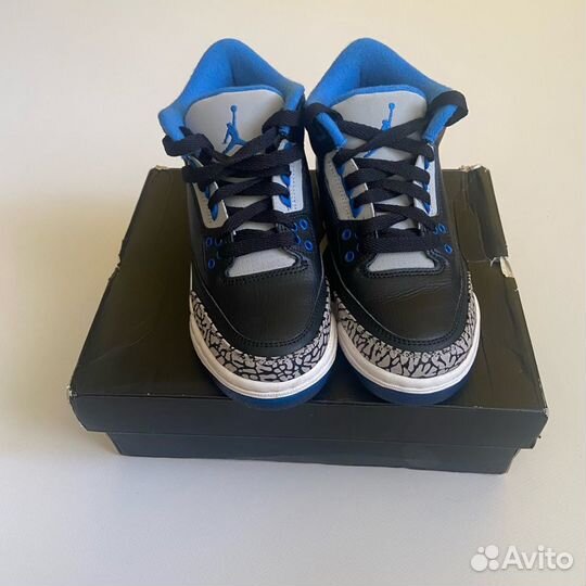 Jordan 3 Retro Sport Blue (GS) 3.5Y 35.5 EUR 22.5