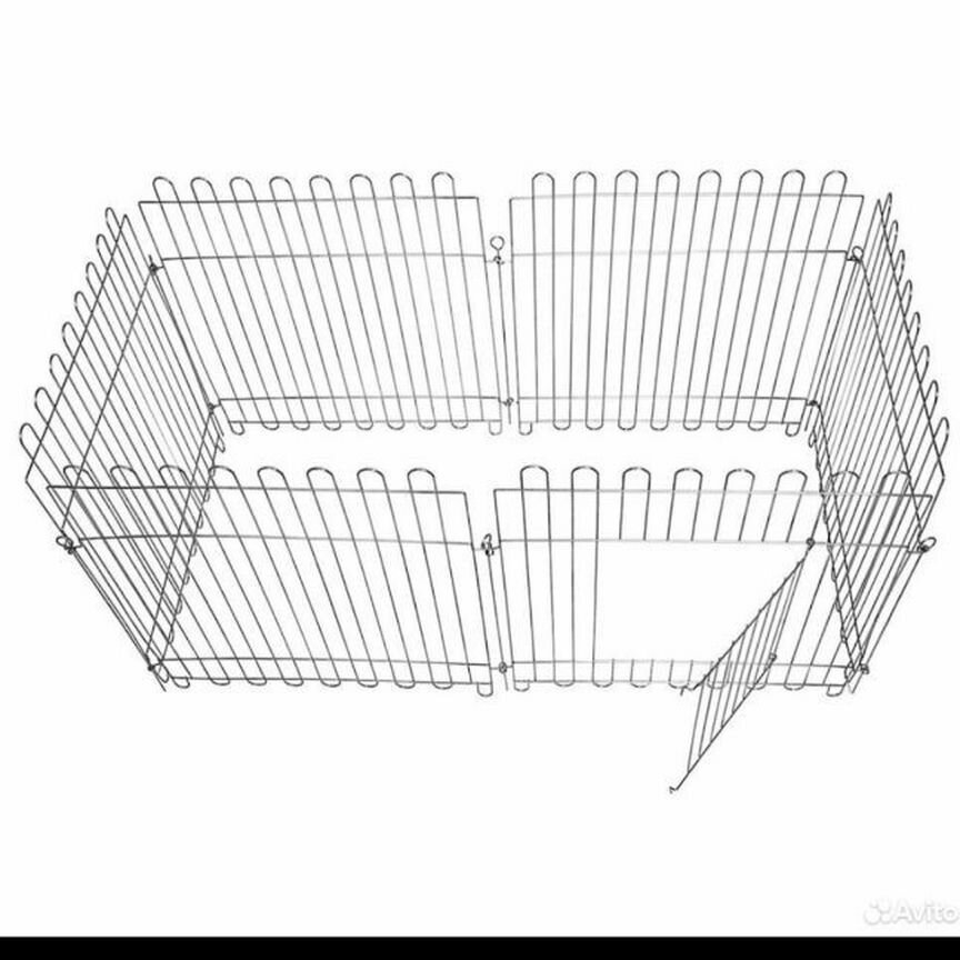 Вольер для щенков с дверью - 6 секций по 64*63 см