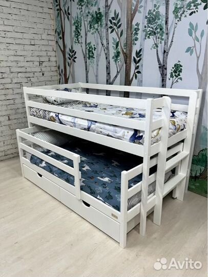 Кровать детская с двойными бортиками