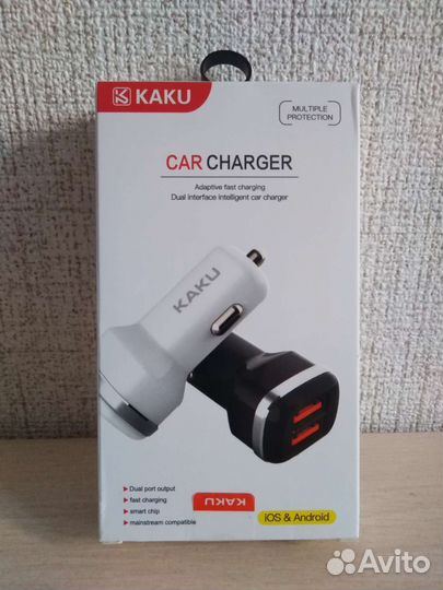 Зарядное в прикуриватель с 2 USB