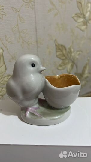 Цыпленок пашотница фарфор СССР, Дулево