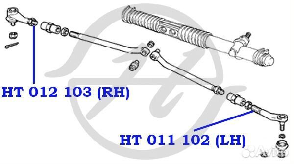 Наконечник рулевой тяги, левый