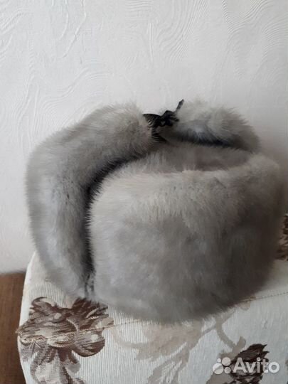 Норковая шапка мужская ушанка