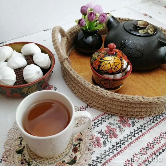 Поднос из джута