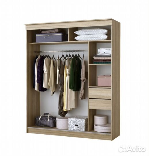 Шкаф-купе с зеркалом 180 см Новый / Гарантия 1 год