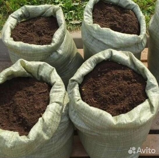 Навоз перегной чернозем в мешках