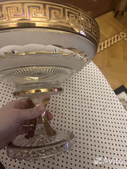 Ваза для фруктов хрусталь