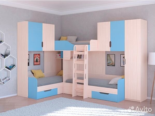 Кровать со шкафом/П и антресолями Сонома/Оранжевый