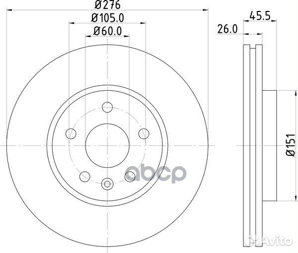 Диск тормозной перед ND6024K nisshinbo