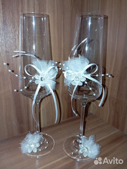 Фужеры для шампанского на свадьбу