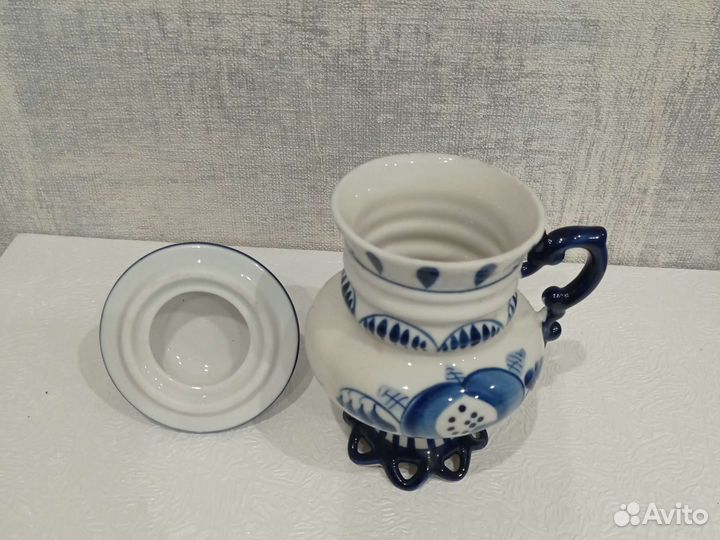 Гжель. Винтаж. Петух