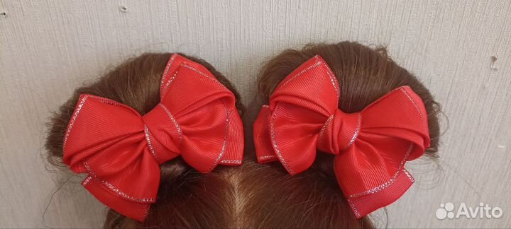 Заколки бантики из репсовый ленты