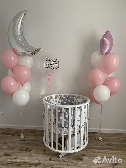 Кроватка круглая трансформер