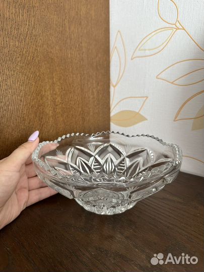 Большие хрустальные салатницы СССР