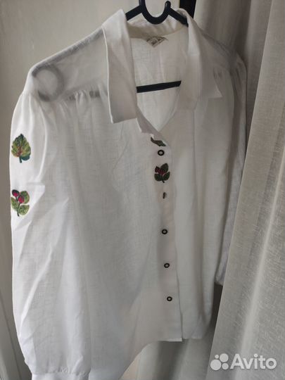 Винтажная рубашка с вышивкой Германия