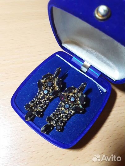 Клипсы винтаж Чехия