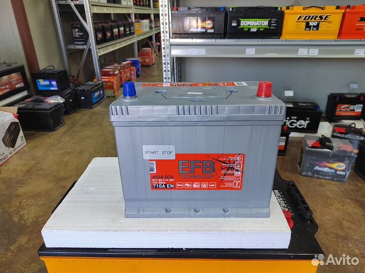 Аккумулятор Tubor EFB 80 Ач обр 710 А