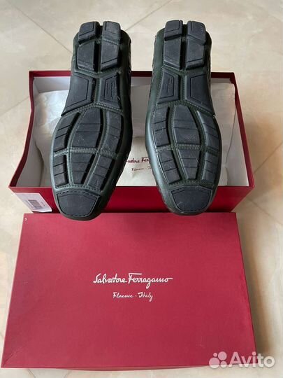 Мокасины Salvatore Ferragamo крокодил