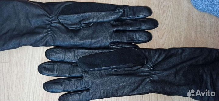 Перчатки кожаные удлиненные