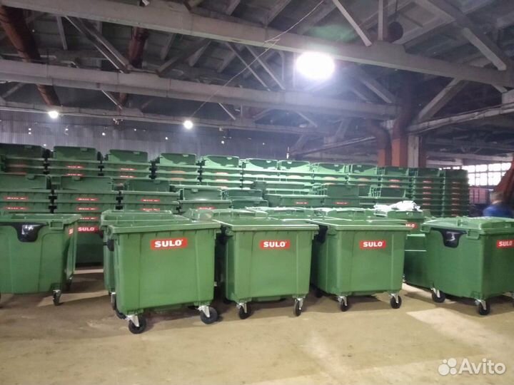 Мусорный Контейнер 1100 л. Зелёный Цвет Уфа