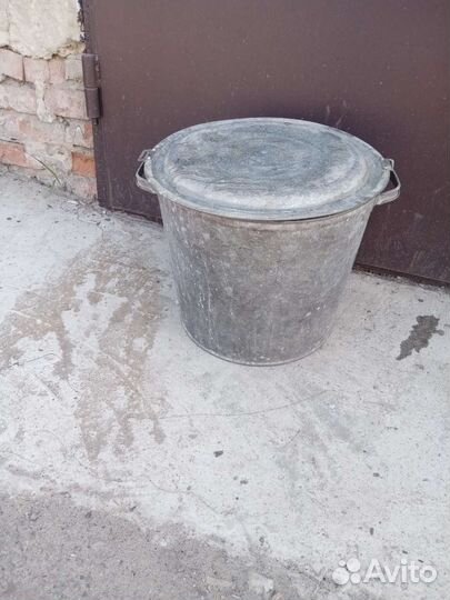 Бак оцинковка с крышкой 30 л СССР