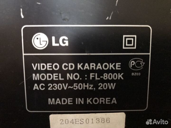 DVD караоке LG FL-800k