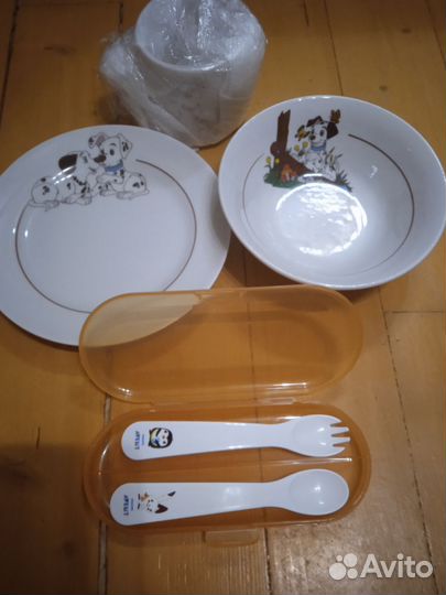 Набор детской посуды стекло