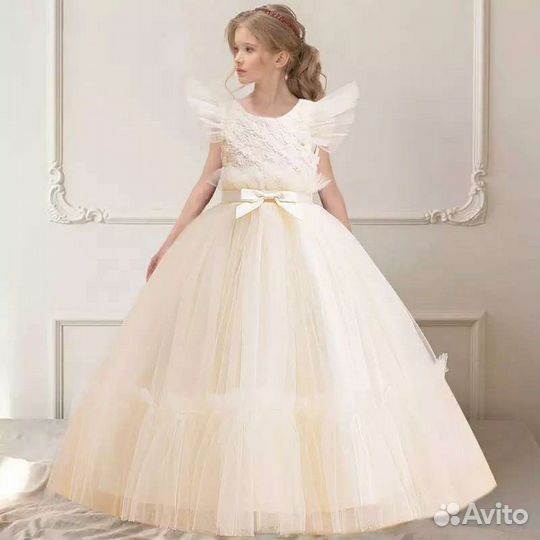 Пышное платье в пол для девочки новое