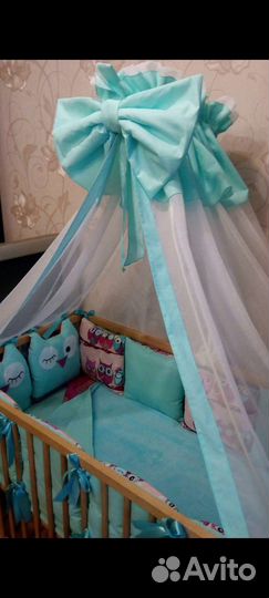 Бортики и балдахин в кроватку