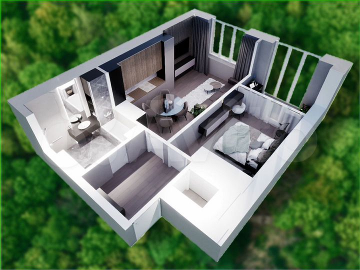 2-к. квартира, 55,8 м², 11/17 эт.