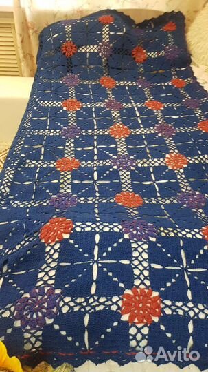 Покрывало на кроватьвязка ручная