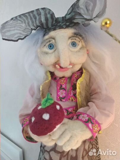 Интерьерная кукла ручной работы Баба Яга