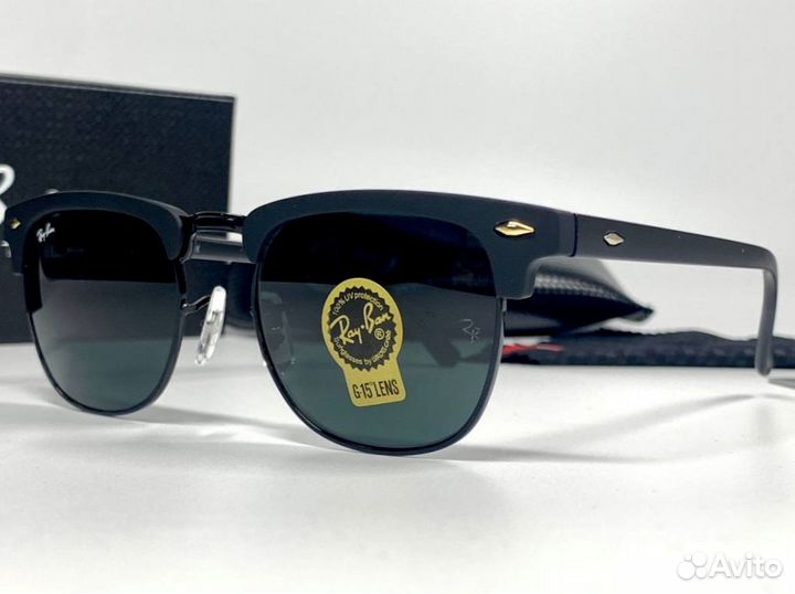 Очки Ray Ban Clubmaster черные матовые